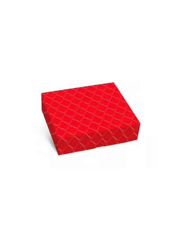 Caja Rect.c/ Tapa 30x24x6 Roja Relieve