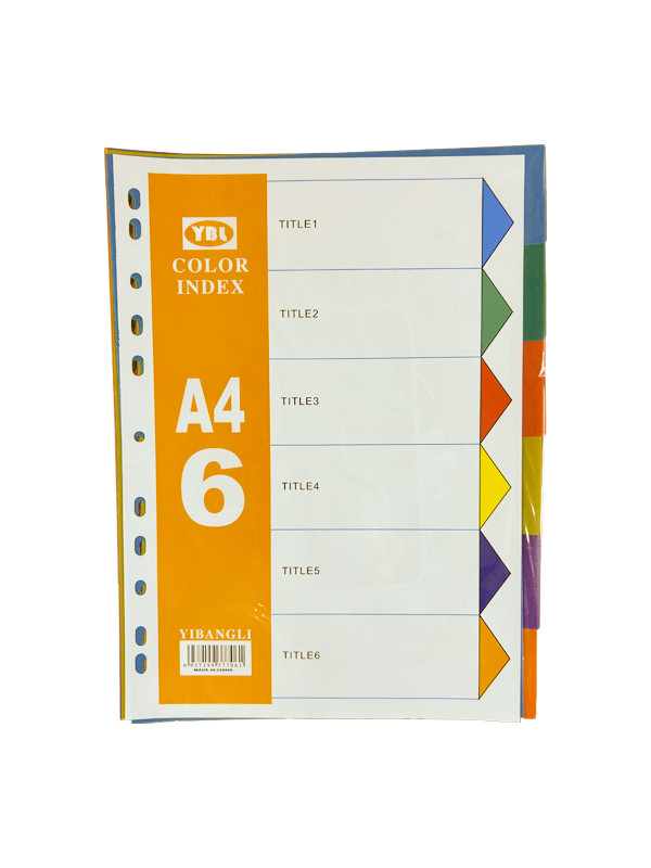 Separador de 6 Colores en A4