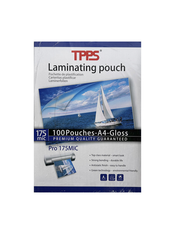 Lamina Para Plastificar A4 de 175 micras Paquete de 100 hojas