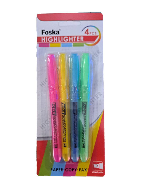 Resaltador Foska Blister 4 colores - MK2031