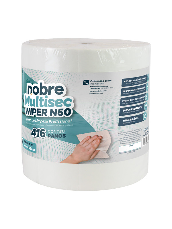Paño Limpieza Profesional Nobre con 416 Hojas Blanco reutilizable