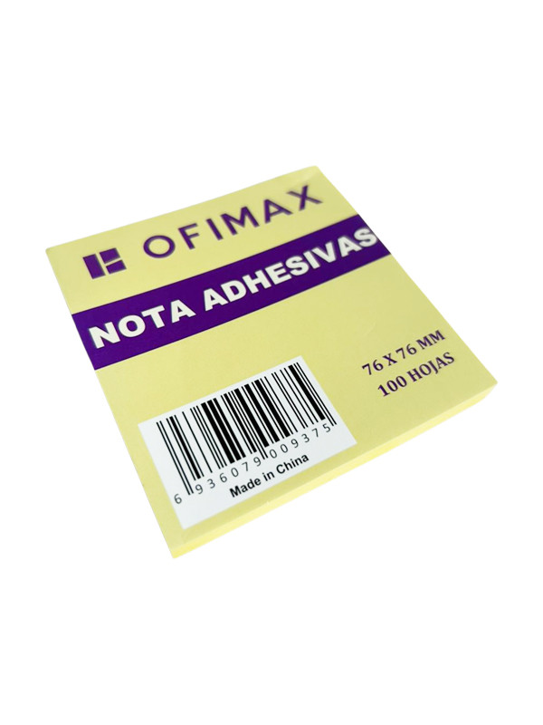 Notas adhesiva Ofimax de 76 x 76  Amarillo