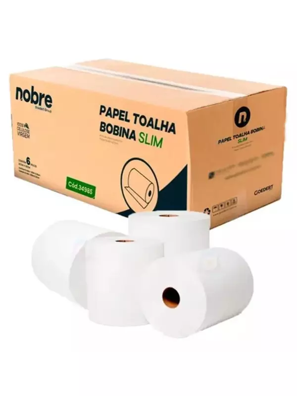 Papel Toalla SLIM Nobre 200mts caja x 6 Cod. 34985