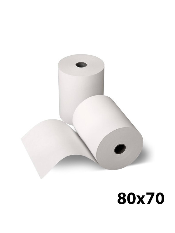 Bobina de Papel Termico 80x70 RC