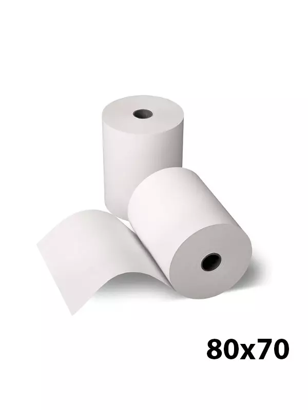Bobina de Papel Termico 80x70 RC