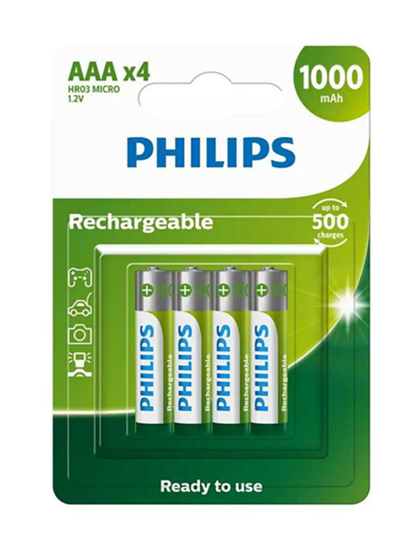 Pila Philips Recargable Aaa X 4 ref:R03