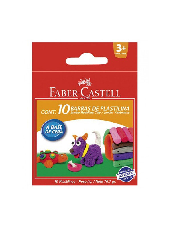 Plastilina Faber en barras de 12 color