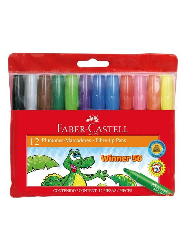 Marcador Faber Jumbo 12 Colores  ref:4713