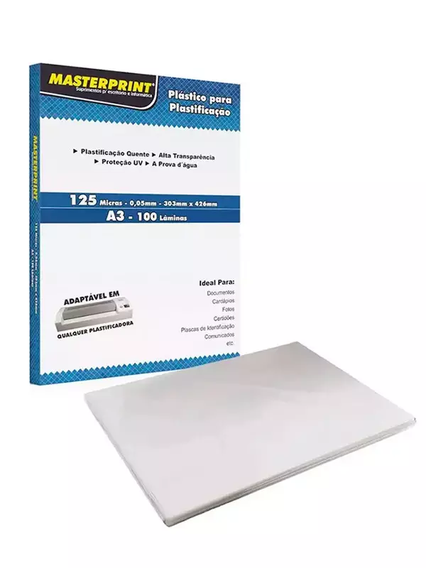 Lamina p/ Plastificar A3 125mic