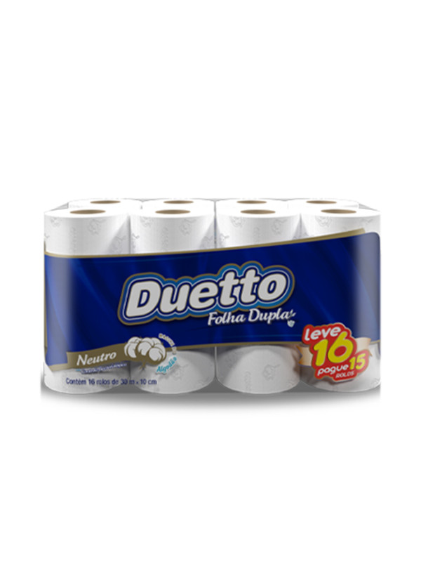 Papel Higienico Duetto Neutro Doble Paq. x 16