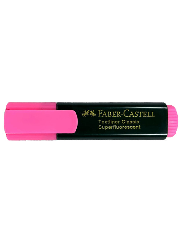 Resaltador Faber Castell Rosado recargable