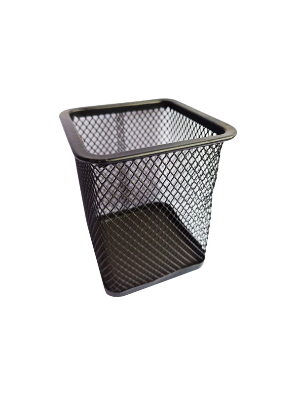 Porta Lapiz Rejilla Cuadrado Negro